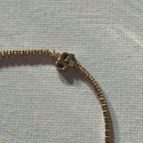 Anthropologie Pave Monogram Bracelet “g” with Gold with Crystals - Picture 5 of 5